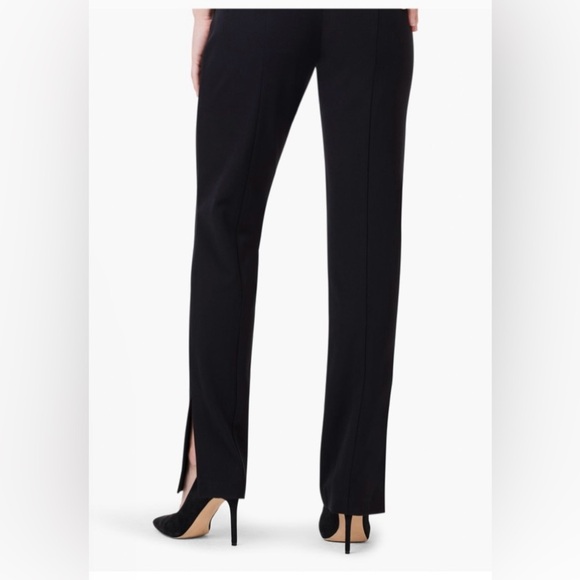 NIC+ZOE Side Slit Straight Leg Black Trousers - Picture 3 of 6